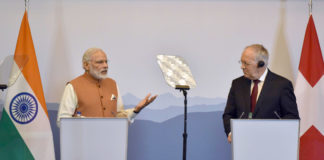 Swiss President Schneider-Ammann and Modi