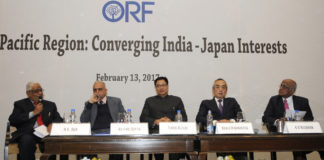 The Minister of State for Home Affairs, Shri Kiren Rijiju at the seminar on Indo-Pacific Region: Converging India-Japan Interests, organised by the Observer Research Foundation, in New Delhi on February 13, 2017.