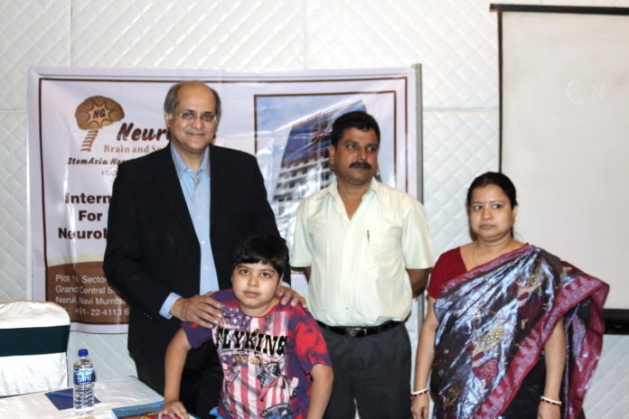 Stem Cell Therapy in India - Dr. Alok Sharma with Master Pratyay and his parents