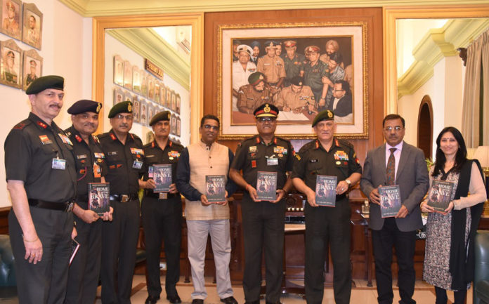 The Chief of Army Staff, General Bipin Rawat releasing the book Home of the Brave on the history of Indian Armys Counter Insurgency Force, the Rashtriya Rifles (RR), in New Delhi on March 27, 2017.