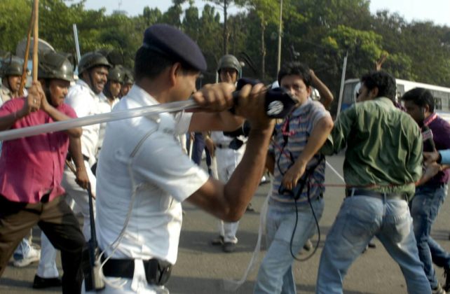 Press Freedom thrashed - Kolkata 2017 2