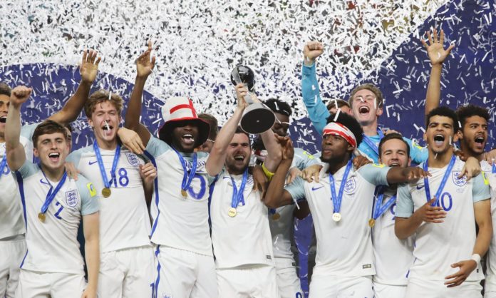 England U-20 celabrate their FIFA U-20 World Cup triumph
