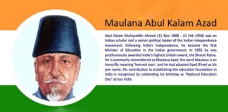 Maulana Abul Kalam Azad - Indian Freedom Fighter
