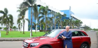 Mr. Roland Folger MD & CEO Mercedes-Benz India with Mercedes_Benz GLC 'C...