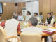 The Chief Minister of Madhya Pradesh, Shri Shivraj Singh Chouhan, the Chief Minister of Uttar Pradesh, Yogi Adityanath, the CEO, NITI Aayog, Shri Amitabh Kant and other dignitaries at the First Meeting of CMs Subgroup on Convergence of MGNREGs & Agriculture Policies, in New Delhi on July 12, 2018.
