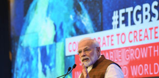 The Prime Minister, Shri Narendra Modi addressing the Economic Times Global Business Summit 2020, in New Delhi on March 06, 2020.