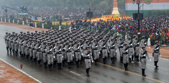 CRPF(CoBRA) personnel during the Republic Day Parade Photo by Wikipedia