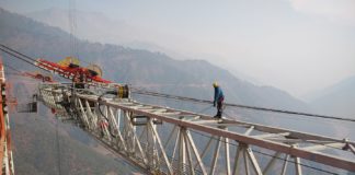 Chenab Bridge construction