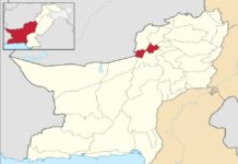 Map of Balochistan with Quetta District highlighted