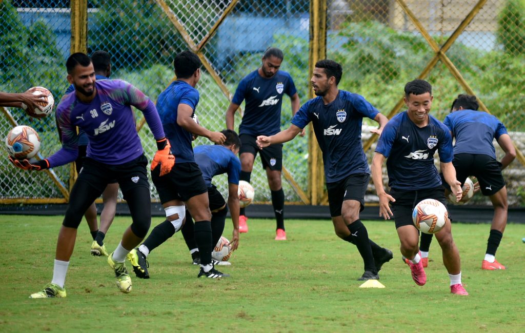 FC Bengaluru Practise on 14-09-21 at SALT LAKE STADIUM.