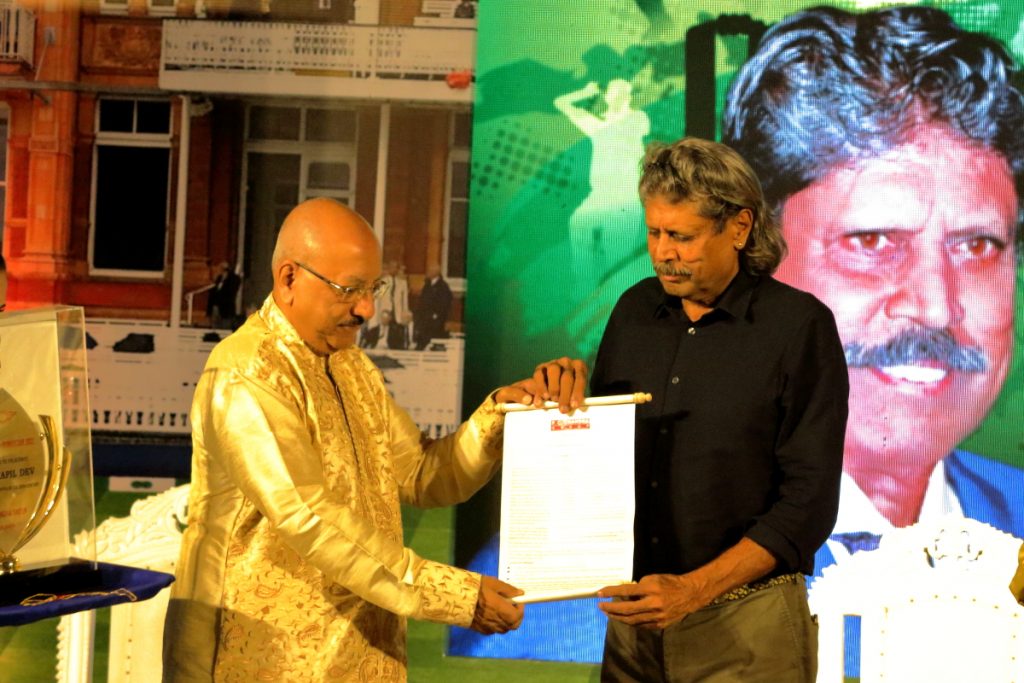 Kapil Dev receives P.C. Chandra Award
