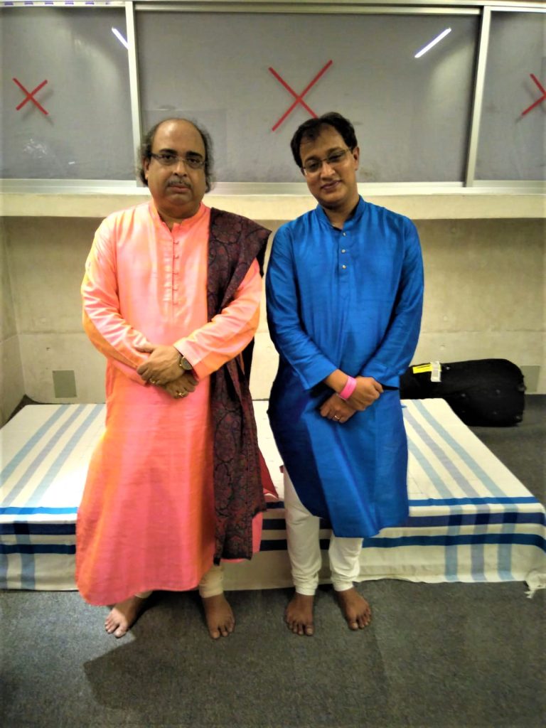 Pandit Tajendra Narayan Majumdar and his dispel Kaushik Majumdar