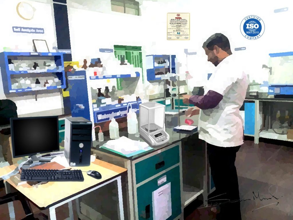 Suman working in Laboratory