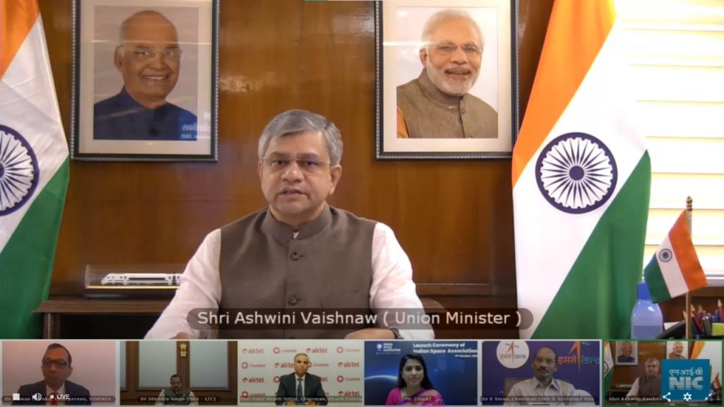 The Prime Minister, Shri Narendra Modi addressing at the launch of the Indian Space Association (ISpA), through video conferencing, in New Delhi on October 11, 2021