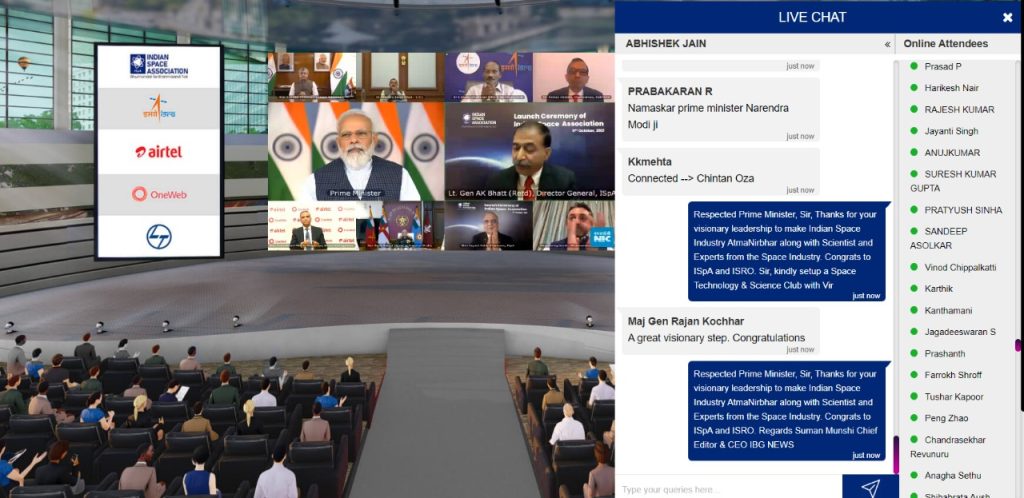 The Prime Minister, Shri Narendra Modi addressing at the launch of the Indian Space Association (ISpA), through video conferencing, in New Delhi on October 11, 2021