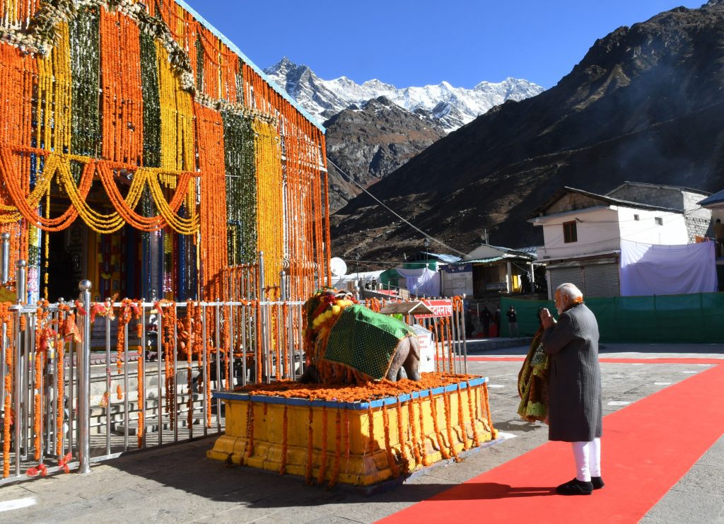 The Prime Minister, Shri Narendra Modi offering prayers at Kedarnath Temple, in Uttarakhand on November 05, 2021.