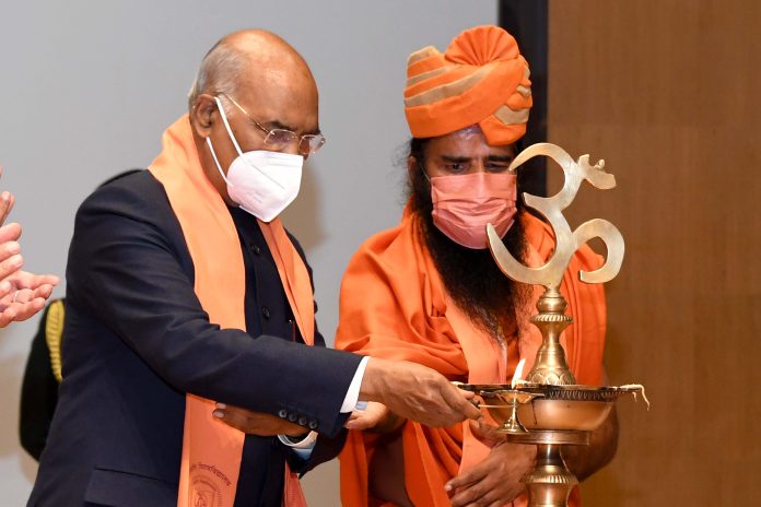 President of India and Swami Ramdev