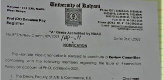 Review Committee Kalyani University